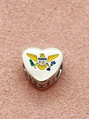 Pandora I Love Virgin Islands Heart Charm